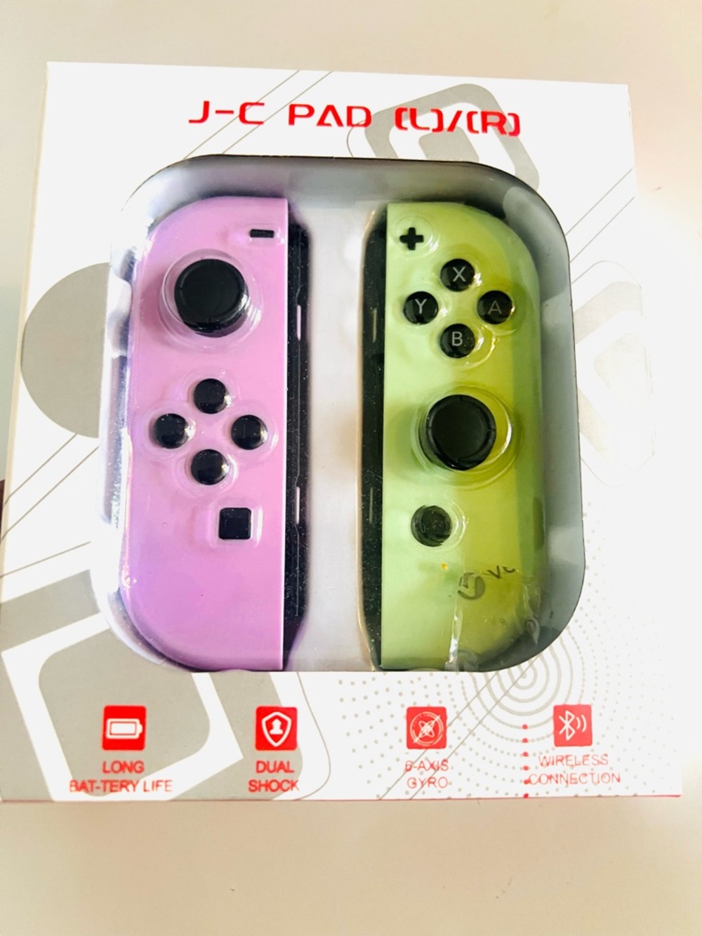 Purple & Green Wireless Gamepad Set for Switch-Style Consoles